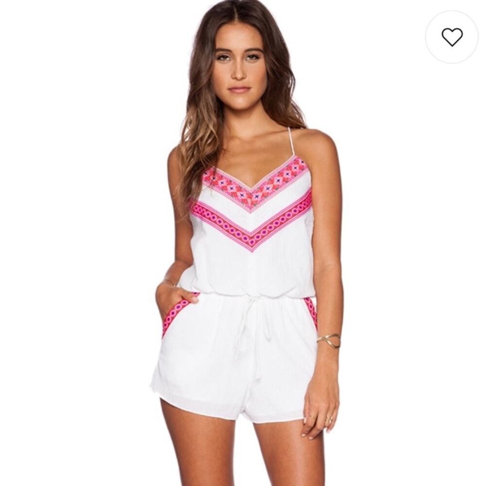 SAYLOR Orly White Romper Shorts M